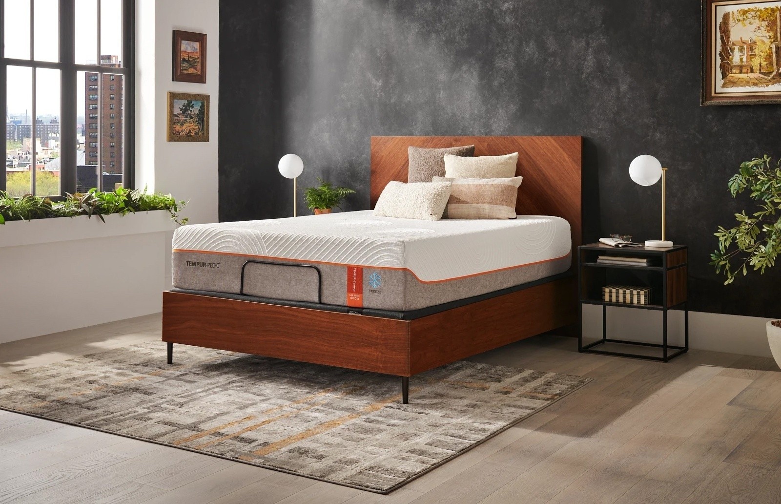 Contour Luxe Breeze mattress in a styled room.