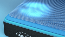 Illustration showing the cooling effects of advanced phase change material